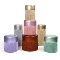 Gleaming Gold Metallic Leather Bar Stool By Lorenza Bozzoli