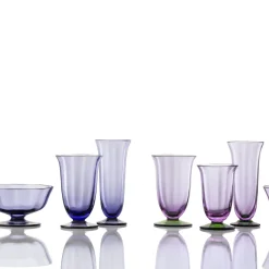 Glicine Purple Twisted Glass Flute