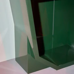 Glossy Lacquered Green Storage Cabinet