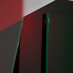 Glossy Lacquered Green Storage Cabinet