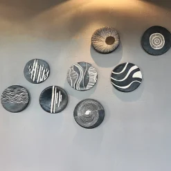 Gob 11 Black and White Ceramic Plate