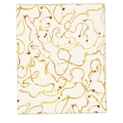 Gocce di Luce White and Orange Tablecloth