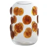 Goccia Amber Dots Clear Vase