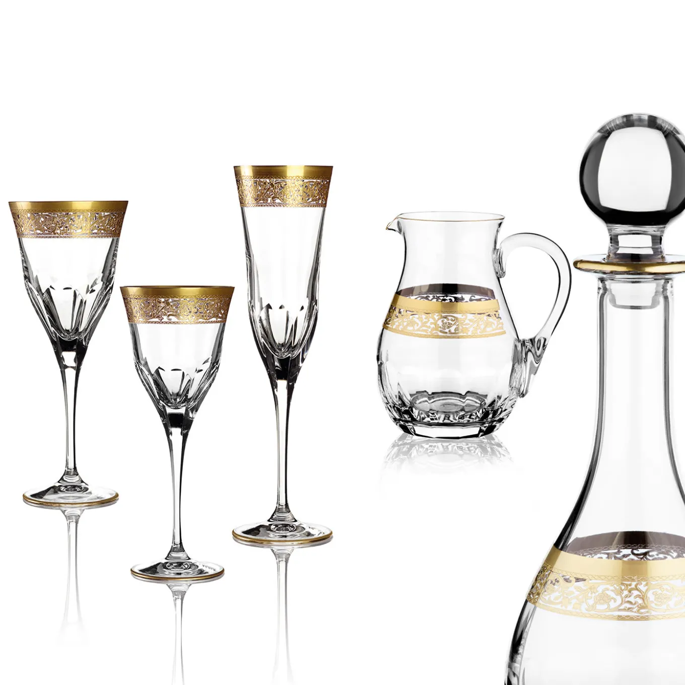 Gold 421 Set of 6 Flutes