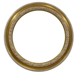 Gold & White Flowers Frame