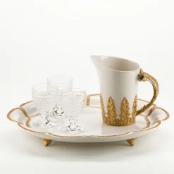 Gold Leaves Pitcher