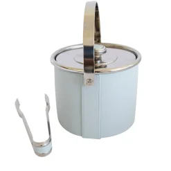 Gold Light Blue Ice Bucket