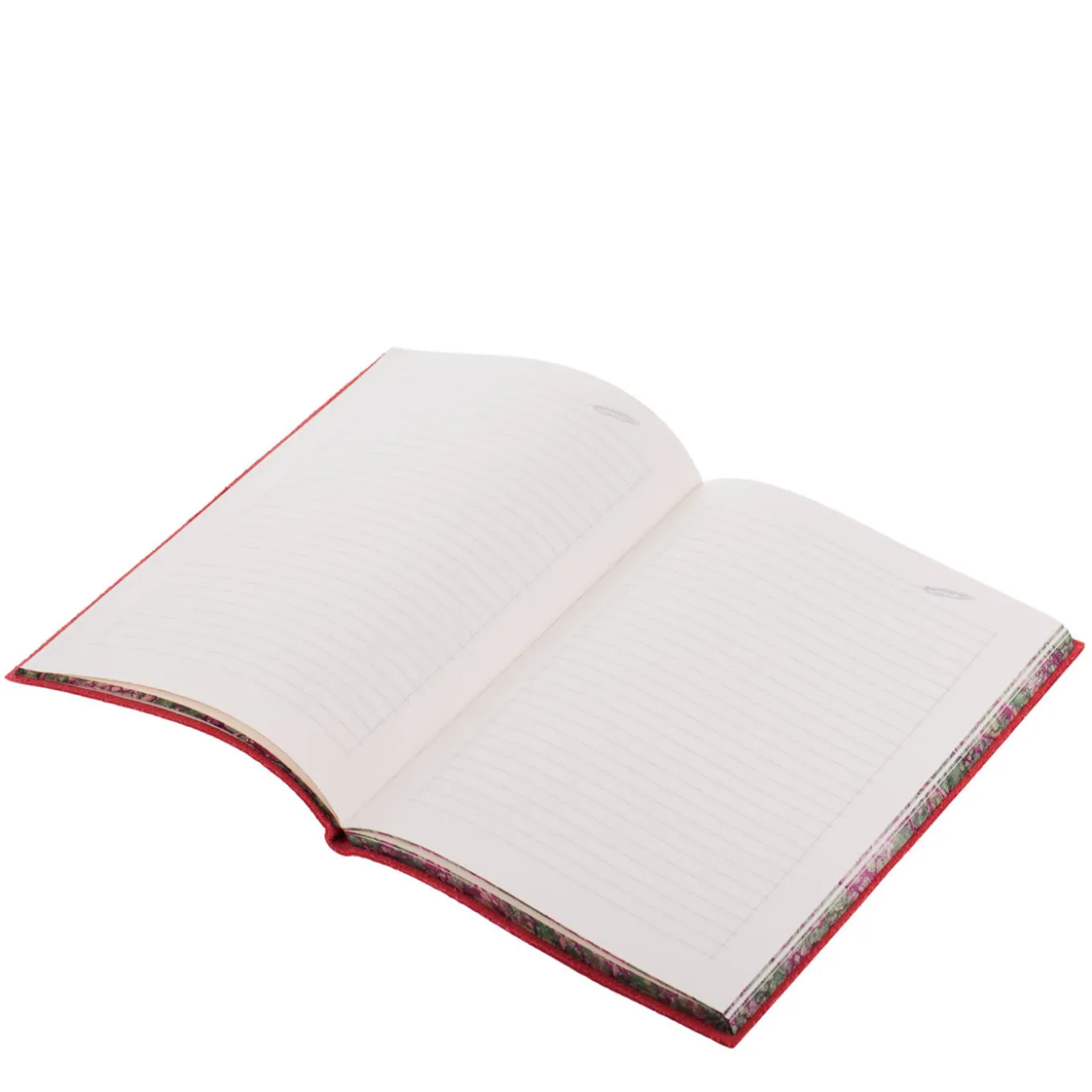 Gold Lily Red Leather Notebook