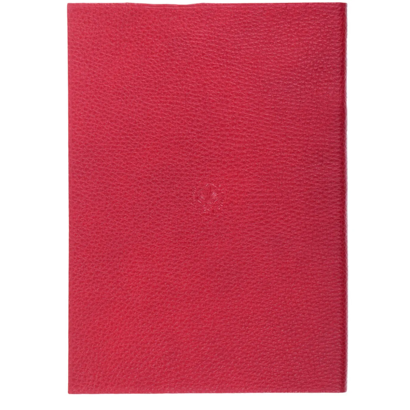 Gold Lily Red Leather Notebook