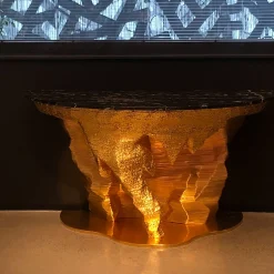 Gold Moon Console by Giò Pozzi