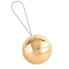 Gold Pictures Christmas Ball Ornament - Set of 2
