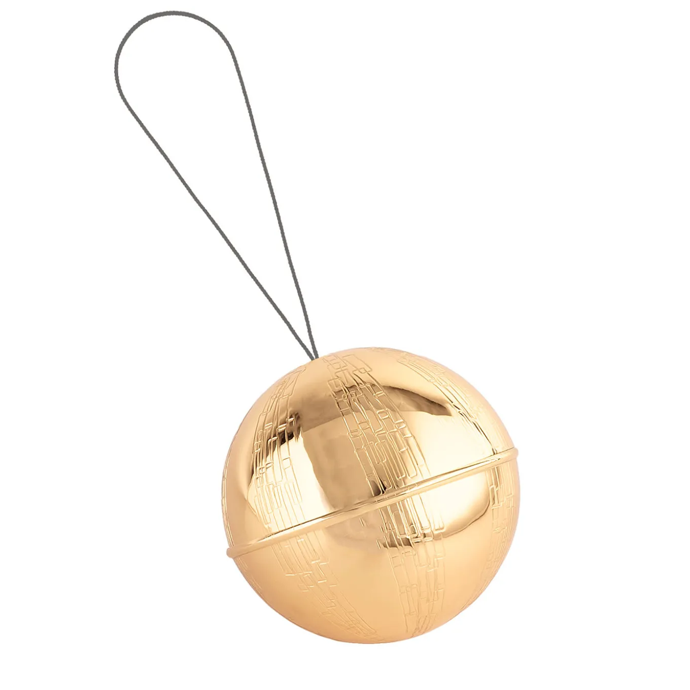 Gold Pictures Christmas Ball Ornament - Set of 2