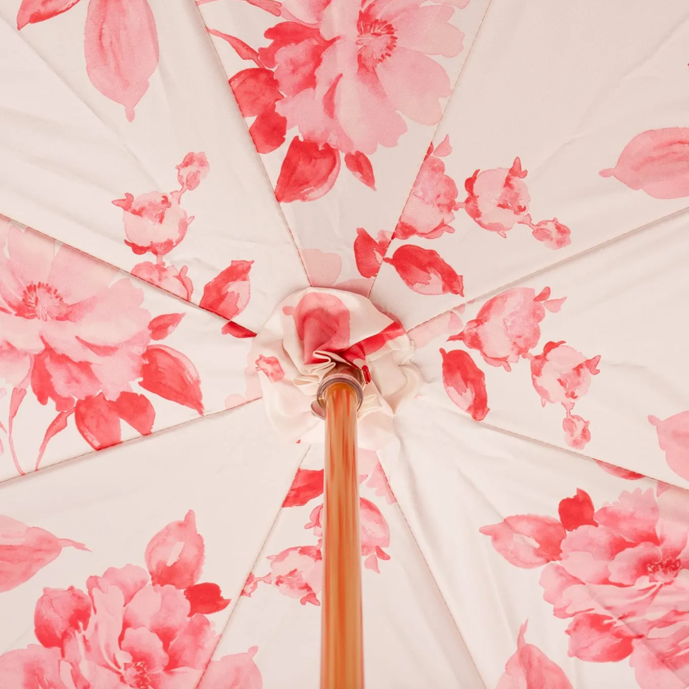 Gold Rose With Plated Resin Handle Umbrella