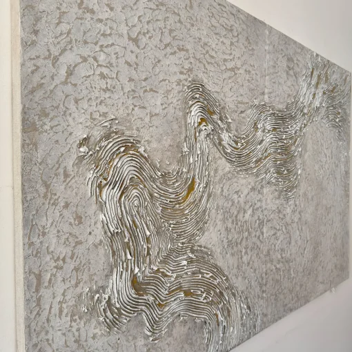Gold Vein Textured Resin Diptych