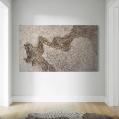 Gold Vein Textured Resin Diptych