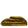 Gold Velvet & Linen Blanket