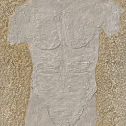 Golden Age Beige Classical Textured Resin Painting