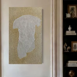 Golden Age Beige Classical Textured Resin Painting