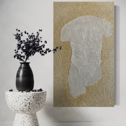 Golden Age Beige Classical Textured Resin Painting