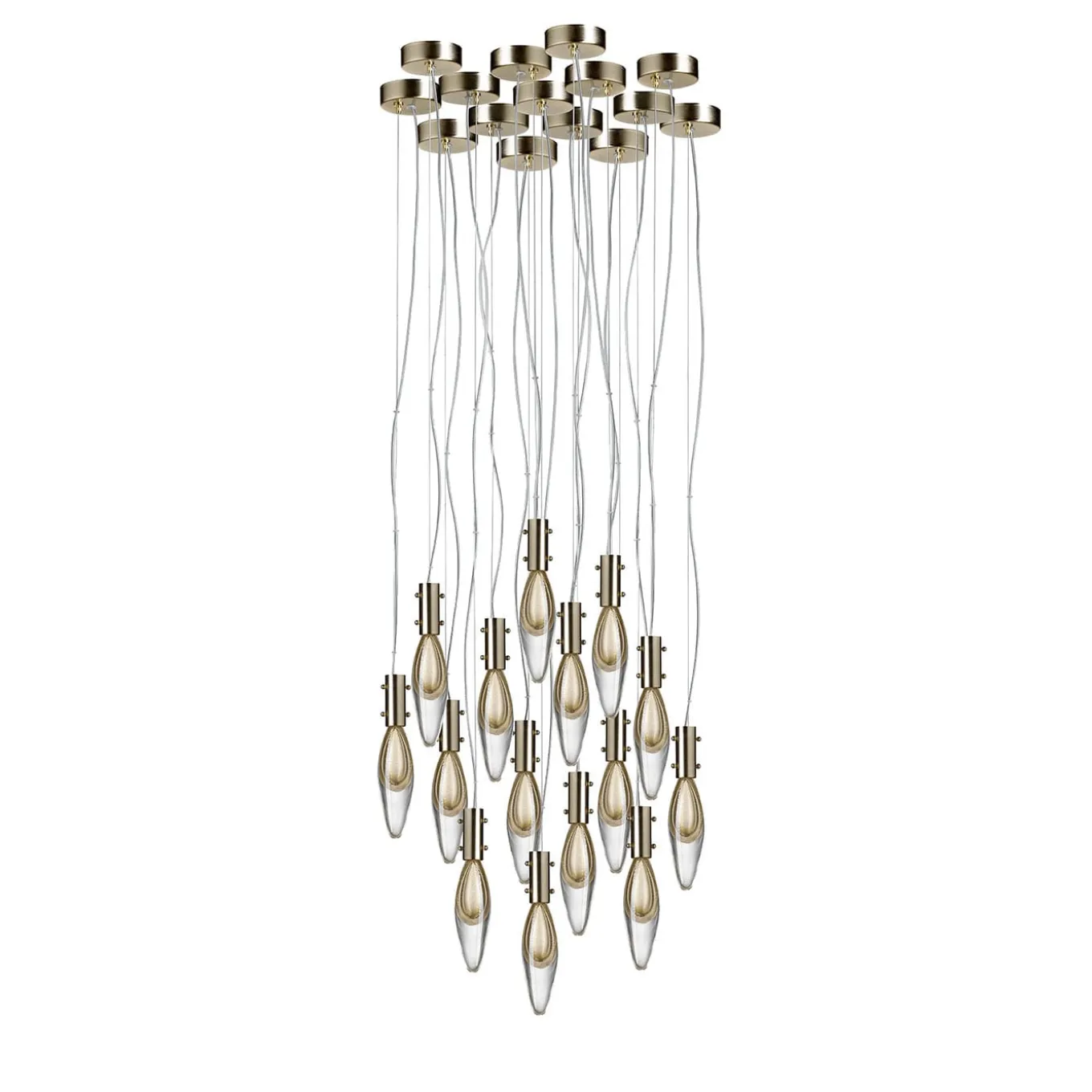 Golden Drops 15 Chandelier