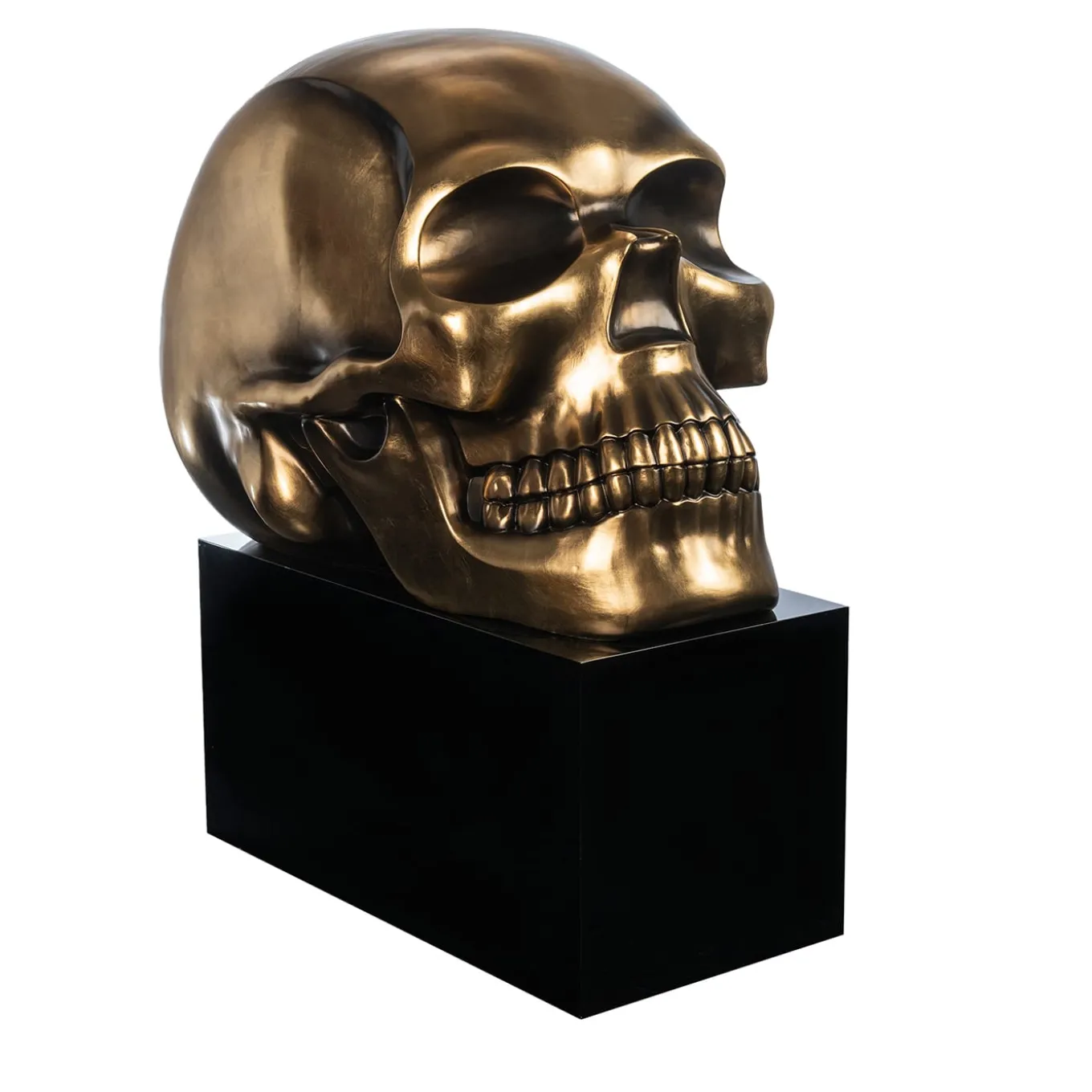 Golden Skull Sculpture