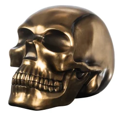 Golden Skull Sculpture
