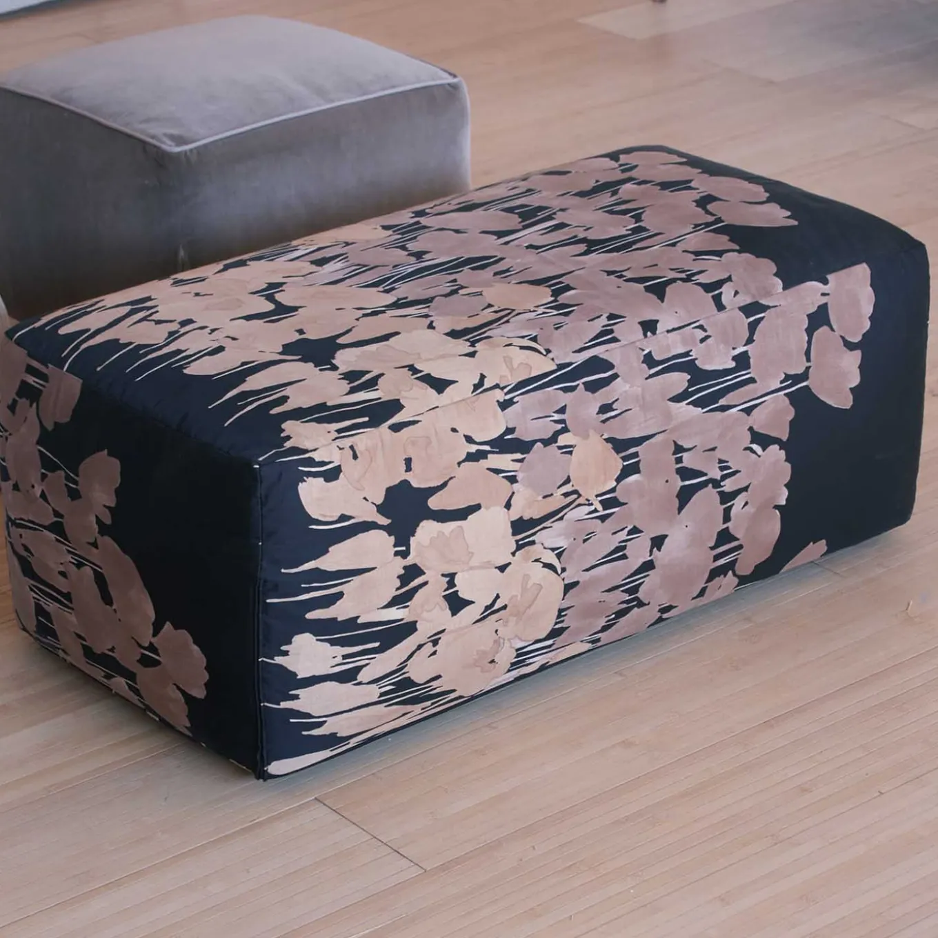 Golden Tulip Silk Pouf