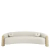 Golfo White Curved Sofa