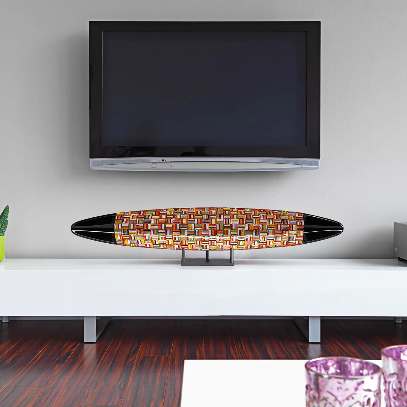 Gondola Hermes Large Murano Glass Sculpture by Andrea Orso