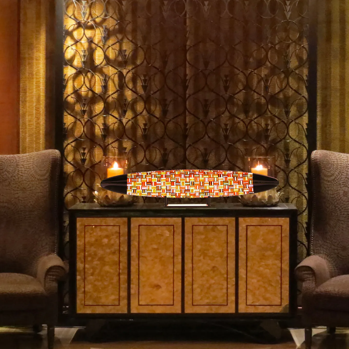 Gondola Hermes Large Murano Glass Sculpture by Andrea Orso