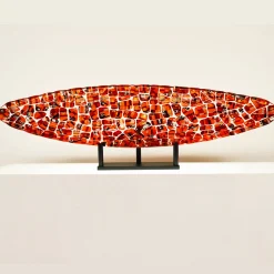 Gondola Red Flakes Centerpiece Bowl