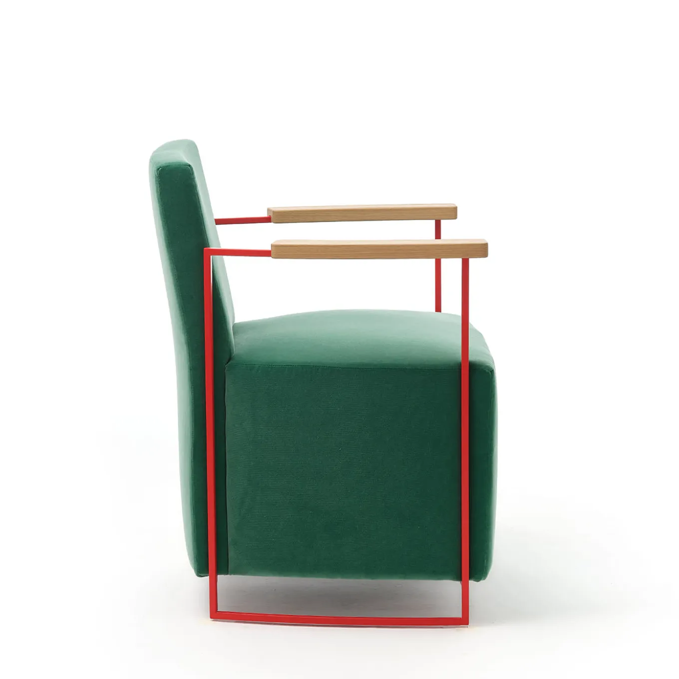 Gotham Small Green Velvet Armchair