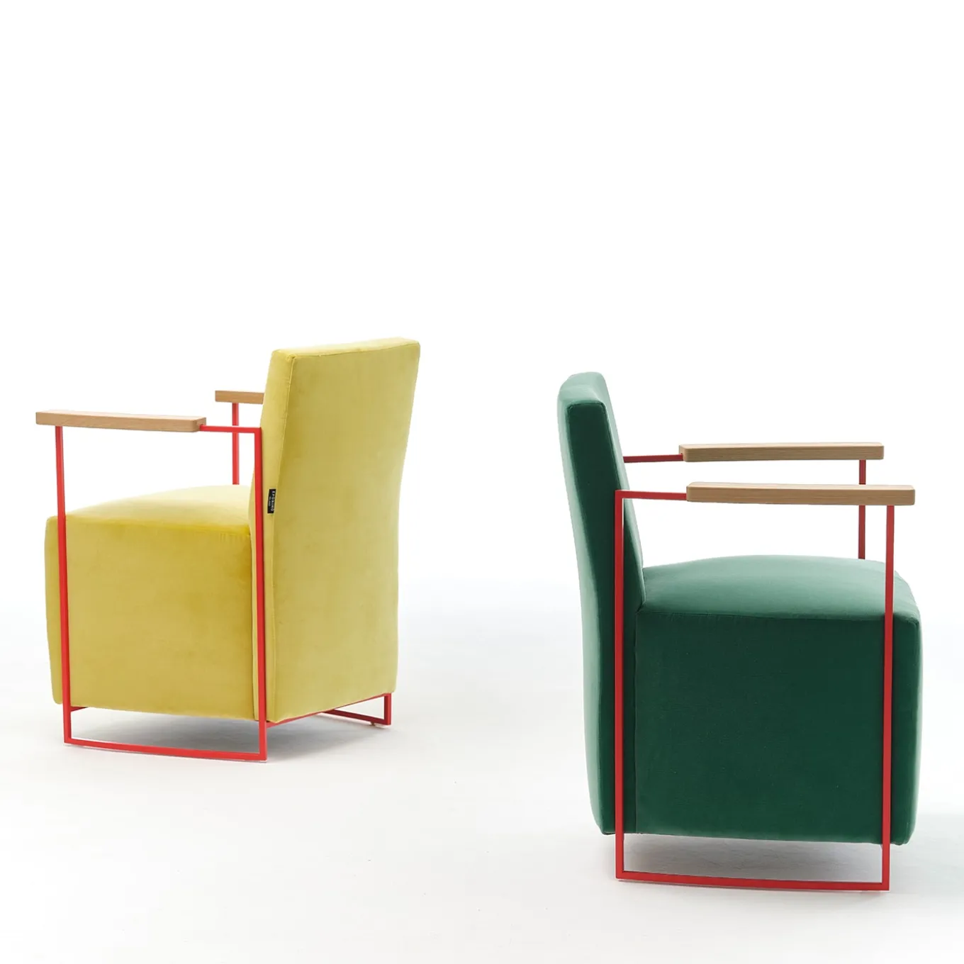 Gotham Small Green Velvet Armchair