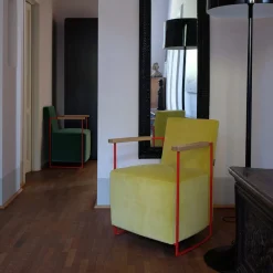 Gotham Small Yellow Velvet Armchair