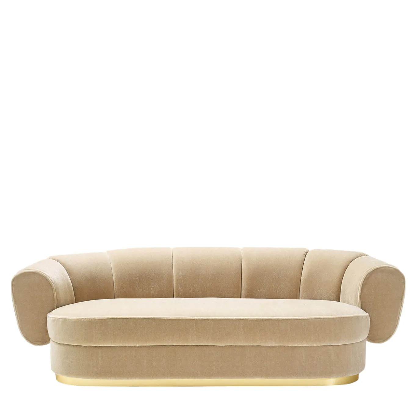 Grace 4-Seater Beige Fabric Sofa by Studio 63