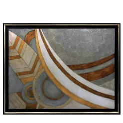 Gradiations Carved wood with gold & silver leaf by Giuseppe Caiafa