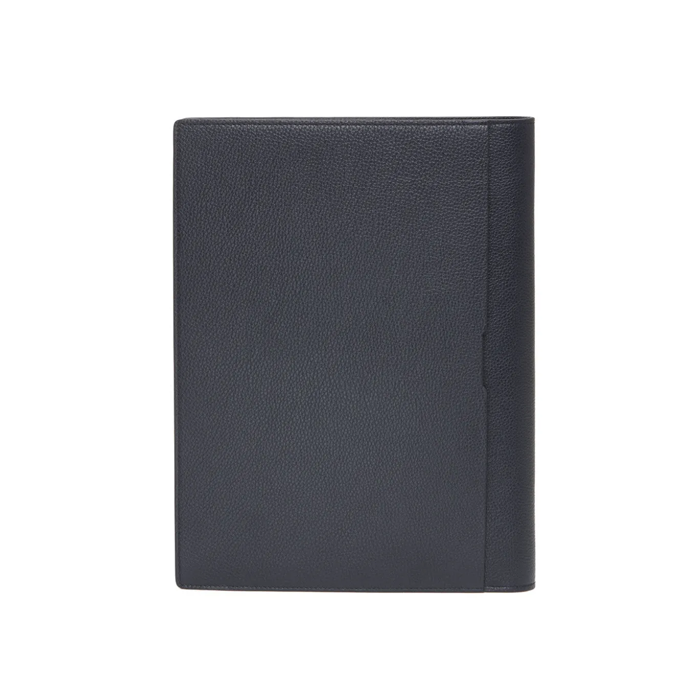 Grained Leather Card Holder Blue