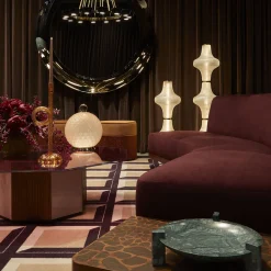 Gran Balloton Peach Murano Glass Rechargeable Table Lamp