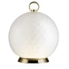 Gran Balloton White Murano Glass Rechargeable Table Lamp