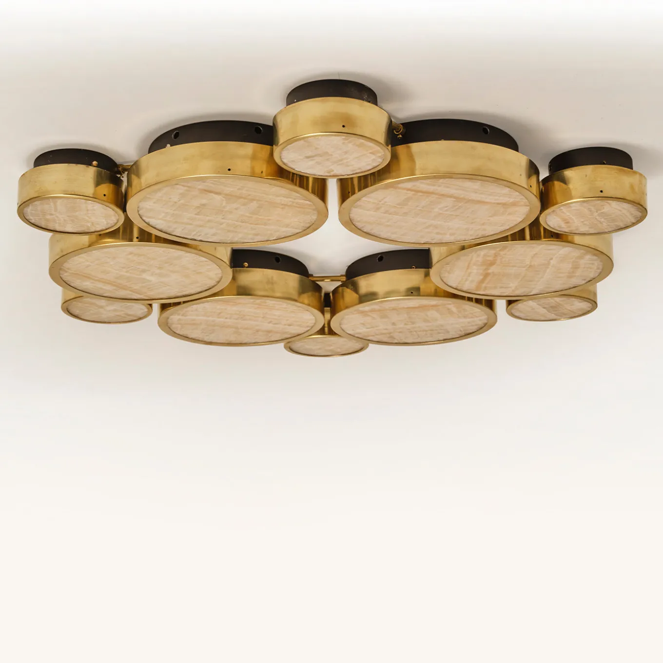 Gran Costellazione Cassiopea Marble & Brass Onyx Flush Mount Chandelier