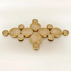 Gran Costellazione Gemini Marble & Brass Onyx Flush Mount Chandelier