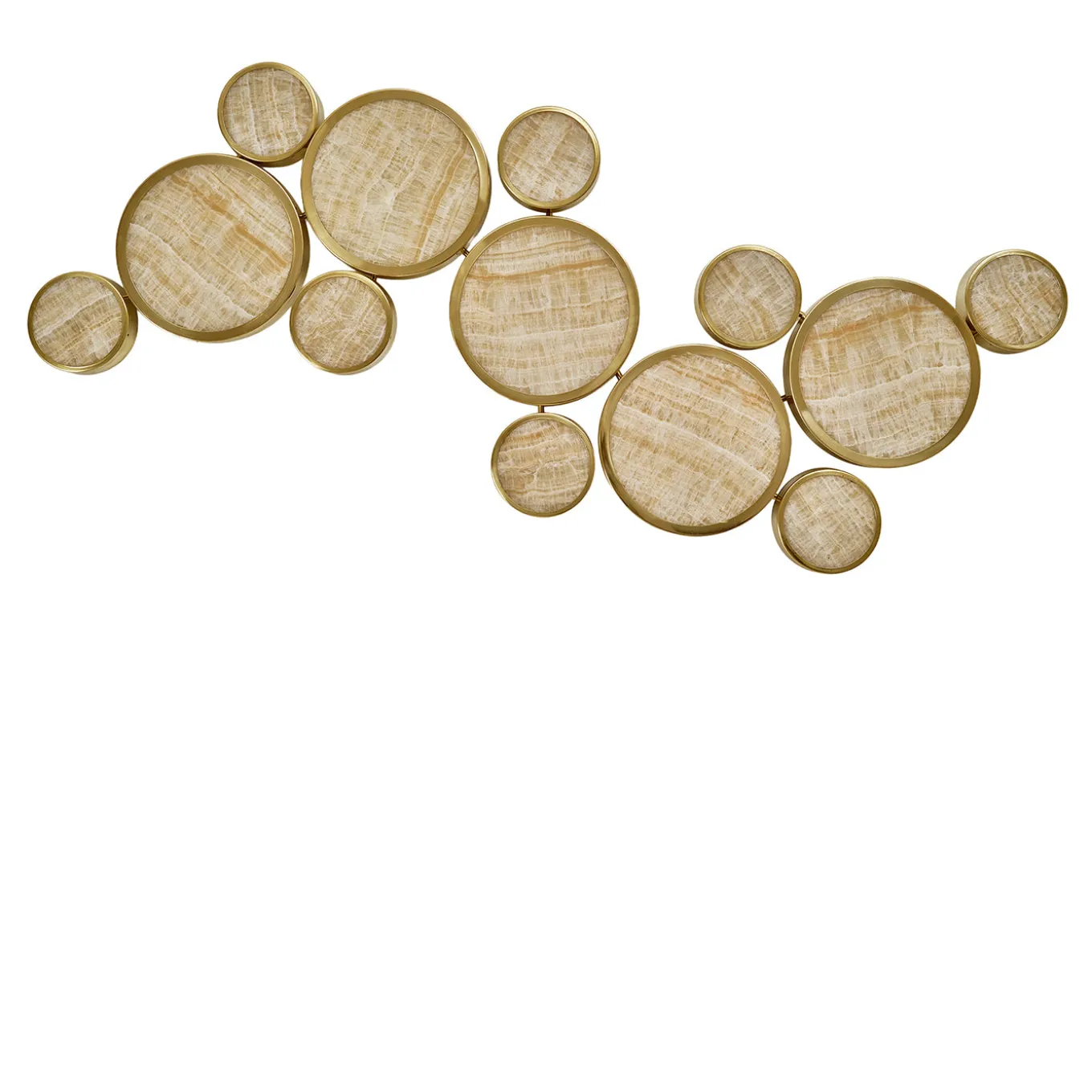 Gran Costellazione Orion Marble & Brass Onyx Flush Mount Chandelier