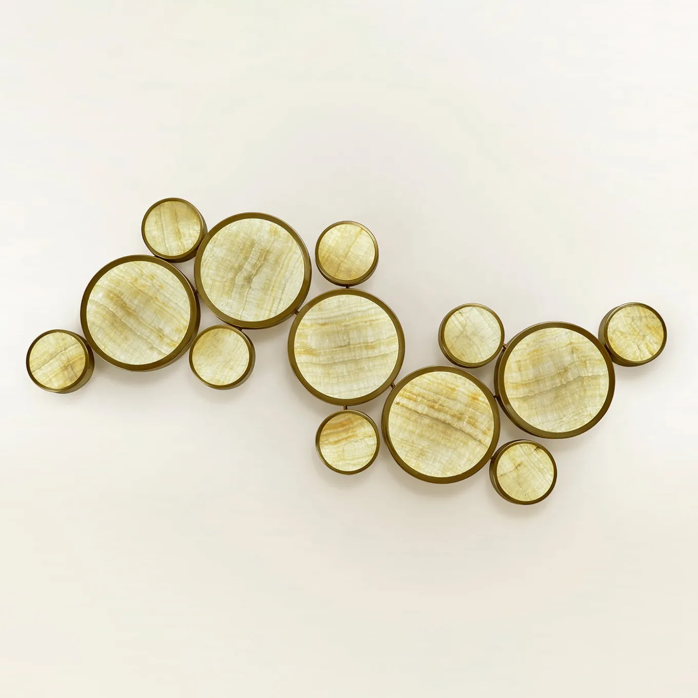 Gran Costellazione Orion Marble & Brass Onyx Flush Mount Chandelier