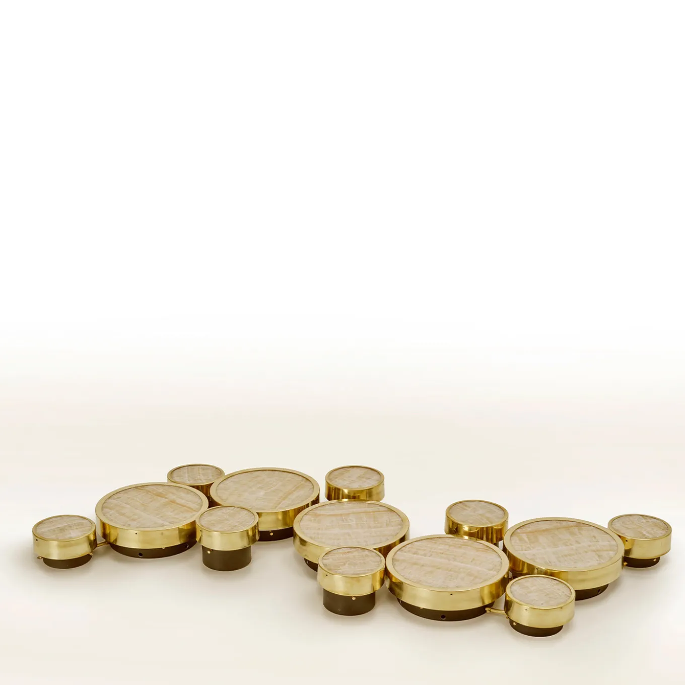 Gran Costellazione Orion Marble & Brass Onyx Flush Mount Chandelier