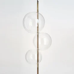 Grandine Three-Light Aged Brushed Brass Floor Lamp
