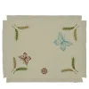Grano Set of 2 Embroidered Fringed Taupe Table Mats