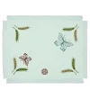 Grano Set of 2 Embroidered Fringed Pastel-Green Table Mats