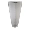 Gray Blown Murano Glass Flower Vase