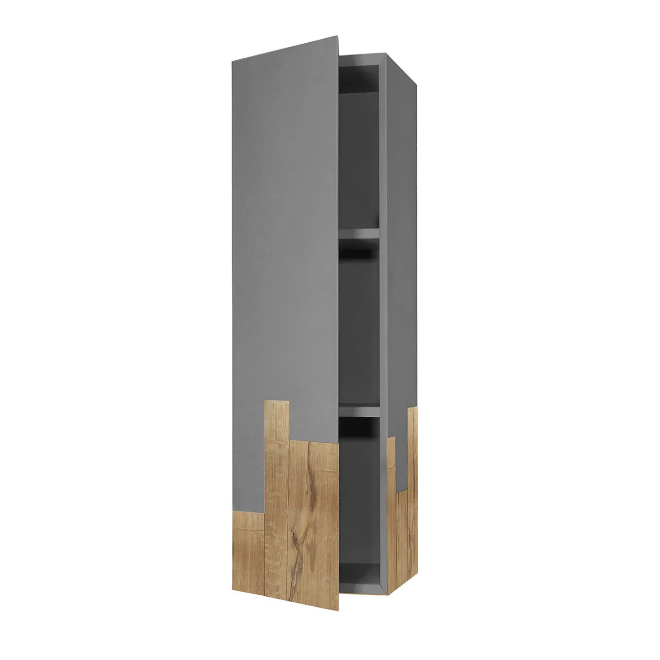 Gray Suspended Vertical Fiammifero Cabinet by Giulia Contaldo