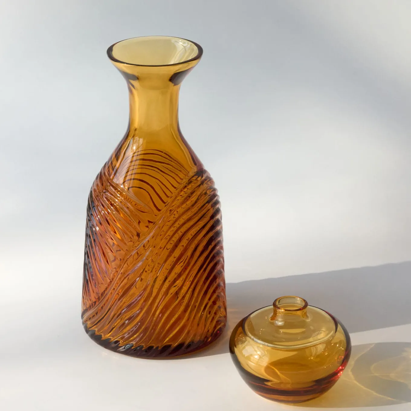 Grecale Amber Crystal Decorative Bottle